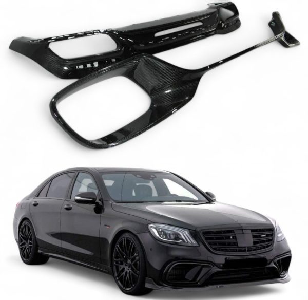 Carbon fiber front rear diffusers for Mercedes W222 facelift