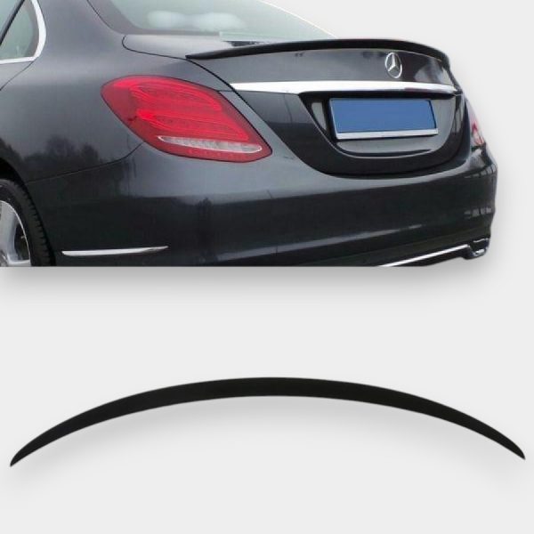 Fiberglass rear trunk spoiler for Mercedes W205 – full view