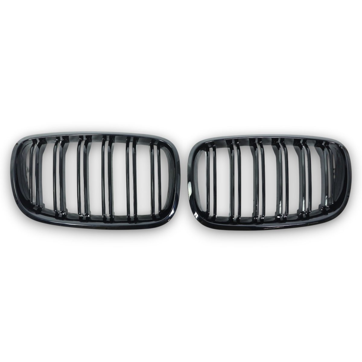 Gloss Black Front Grilles for BMW X5 E70 2007–2013 (5) BMW E70 gloss black grille