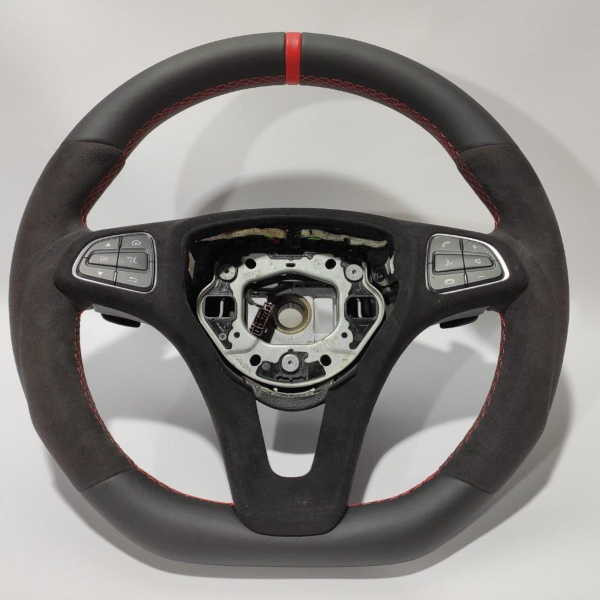 Leather & Alcantara Steering Wheel for Mercedes GLE GLC GLS C CLA W205 W166 X166 (2) leather alcantara steering wheel mercedes gle