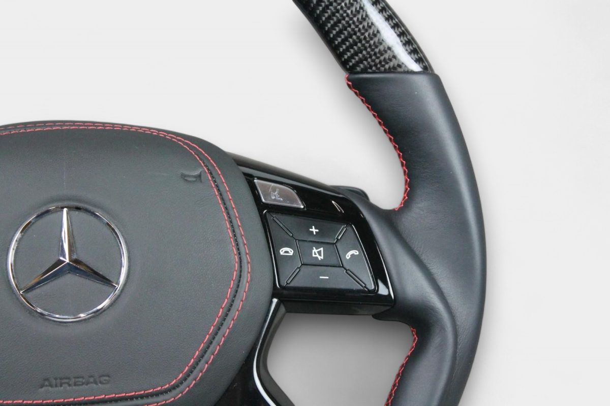 premium leather carbon wheel mercedes benz