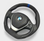 BMW F30 steering wheel blue Alcantara detail
