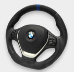 Flat bottom leather wheel BMW F30 interior upgrade