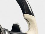 BMW F30 carbon fiber flat bottom steering wheel white