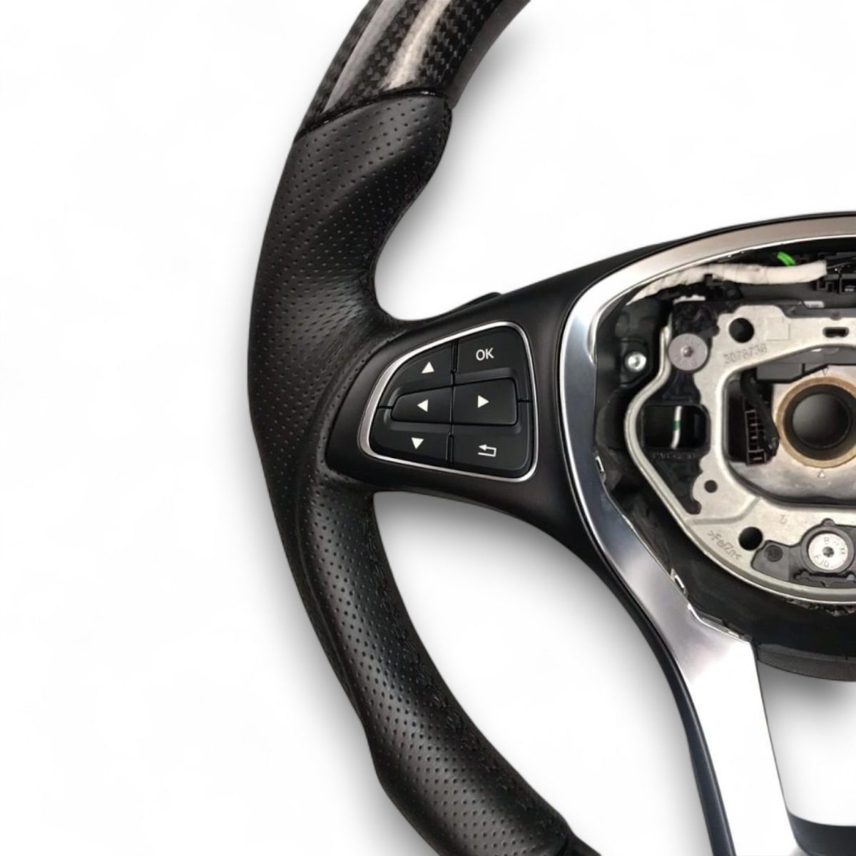 piano black leather steering wheel mercedes gle