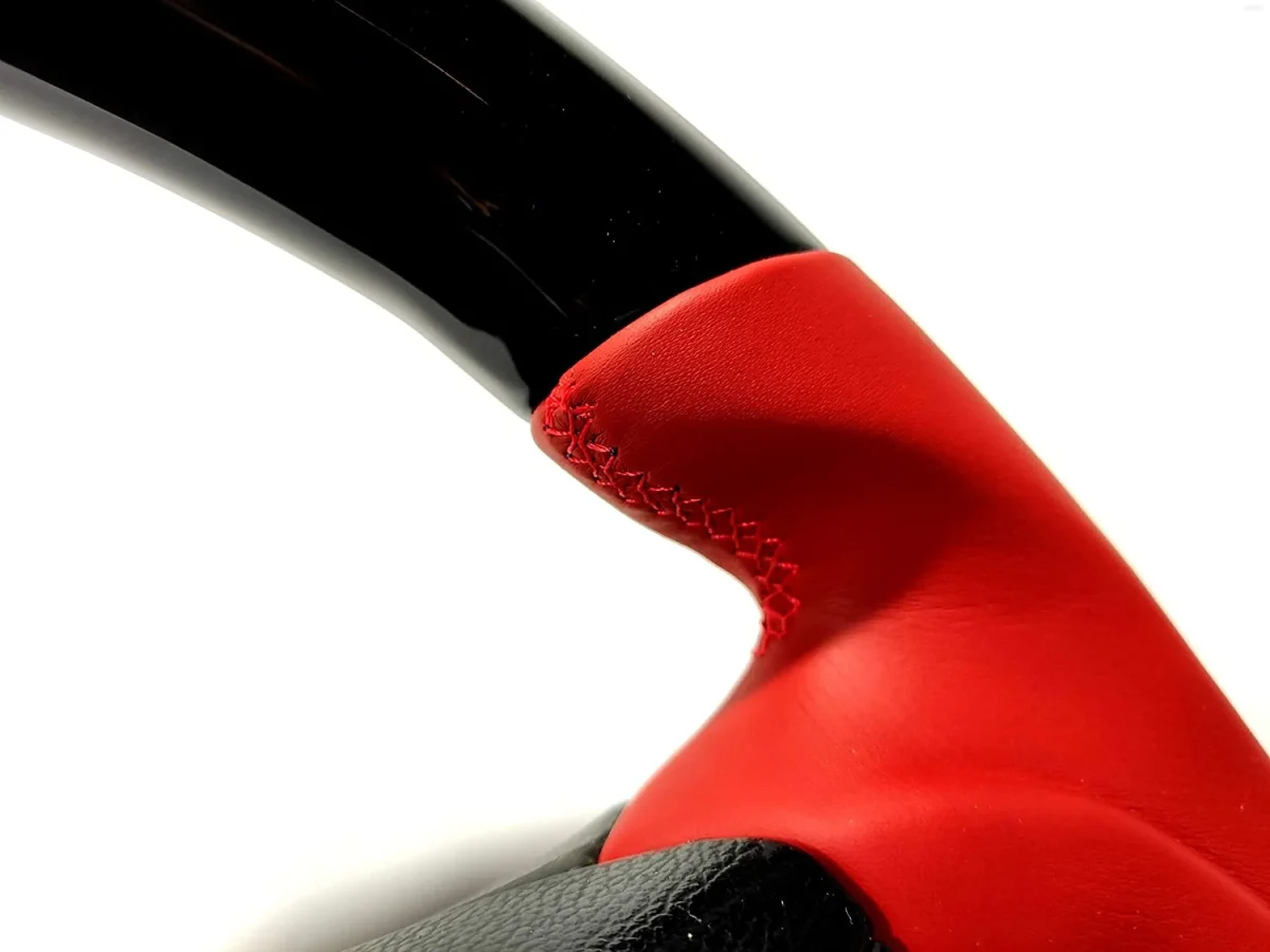red stitched leather steering wheel mercedes w211