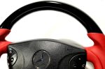 piano black top bottom red leather wheel mercedes