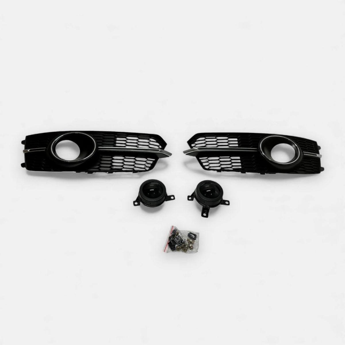 RS6 Chrome Fog Light Grilles for Audi A6 C7 2014–2018 (2) Audi A6 C7 RS6 chrome fog grille