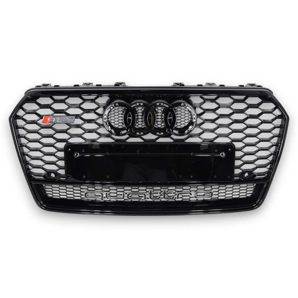 RS7 Black QUATTRO Front Radiator Grille for Audi A7 2016–2018 (1) Audi A7 sporty black grille