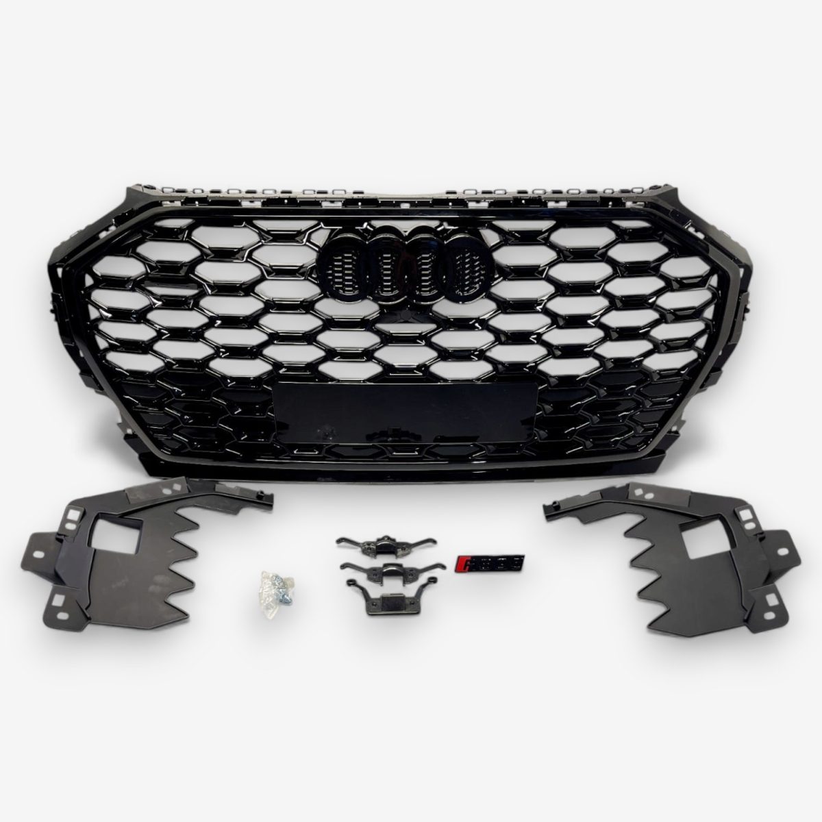 RSQ5-Style Black Front Grille for Audi Q5 FY FL 2021–2024 (1) Audi Q5 FY FL RSQ5 front grille