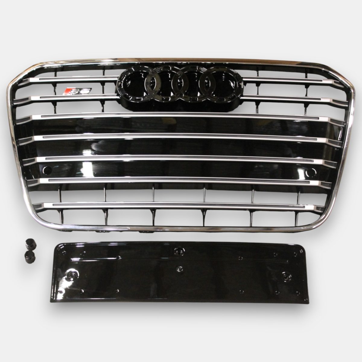 S6 Chrome Front Radiator Grille for Audi A6 C7 2012–2015 (1) Kubay Design S6 chrome grille Audi A6 C7