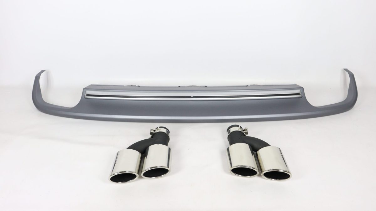 Audi A6 rear diffuser with exhaust tips