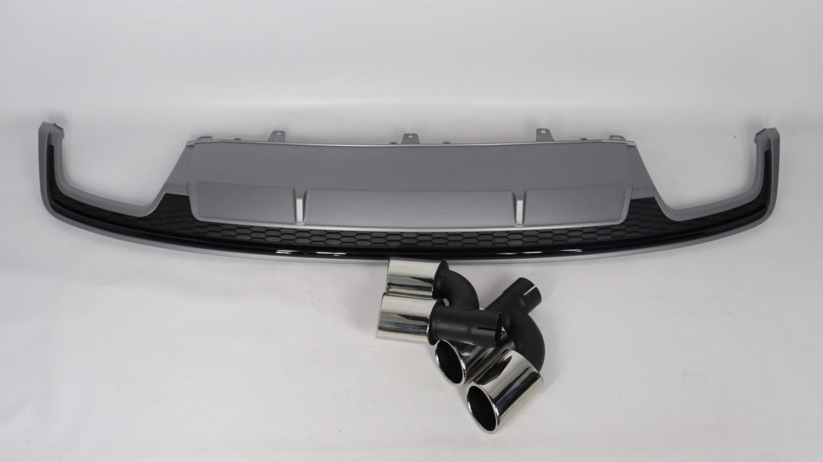 S7 Style Rear Diffuser with Exhaust Trims for Audi A7 4G 2014–2017
