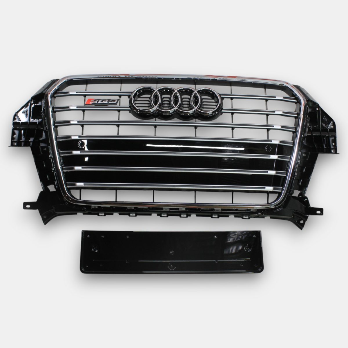 SQ3 Chrome Frame Front Radiator Grille for Audi Q3 8U 2012–2015 (1) Kubay Design SQ3 chrome grille Audi Q3