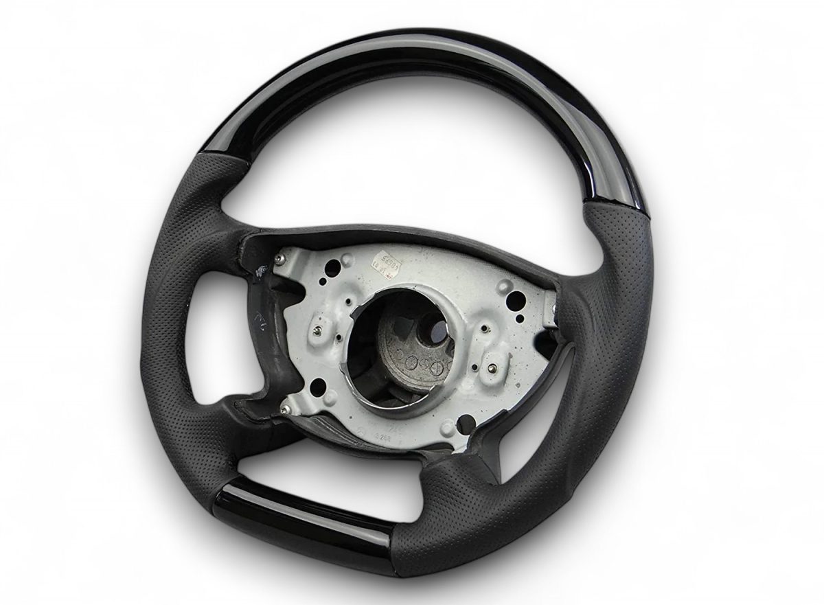 perforated leather piano steering wheel e class