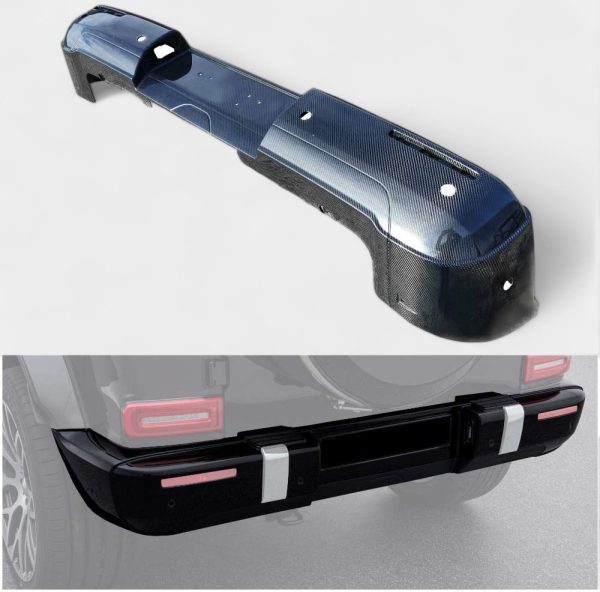 gloss grey carbon fiber rear bumper for mercedes g wagon w463a