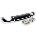RS3-Style Rear Diffuser with Exhaust Tips for Audi A3 Sedan 2012–2015