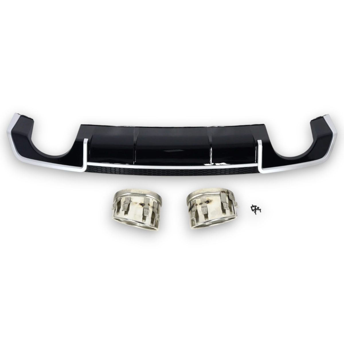 RS3-Style Rear Diffuser with Exhaust Tips for Audi A3 Sedan 2012–2015 - Image 3