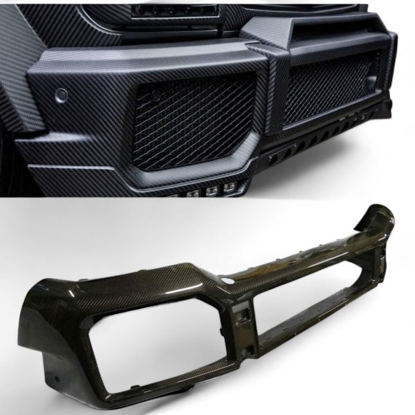 Carbon front bumper detail with UV-resistant coating for Mercedes-Benz W463