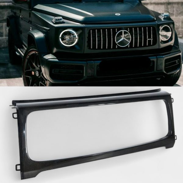 uv resistant carbon fiber grille frame mercedes benz g class
