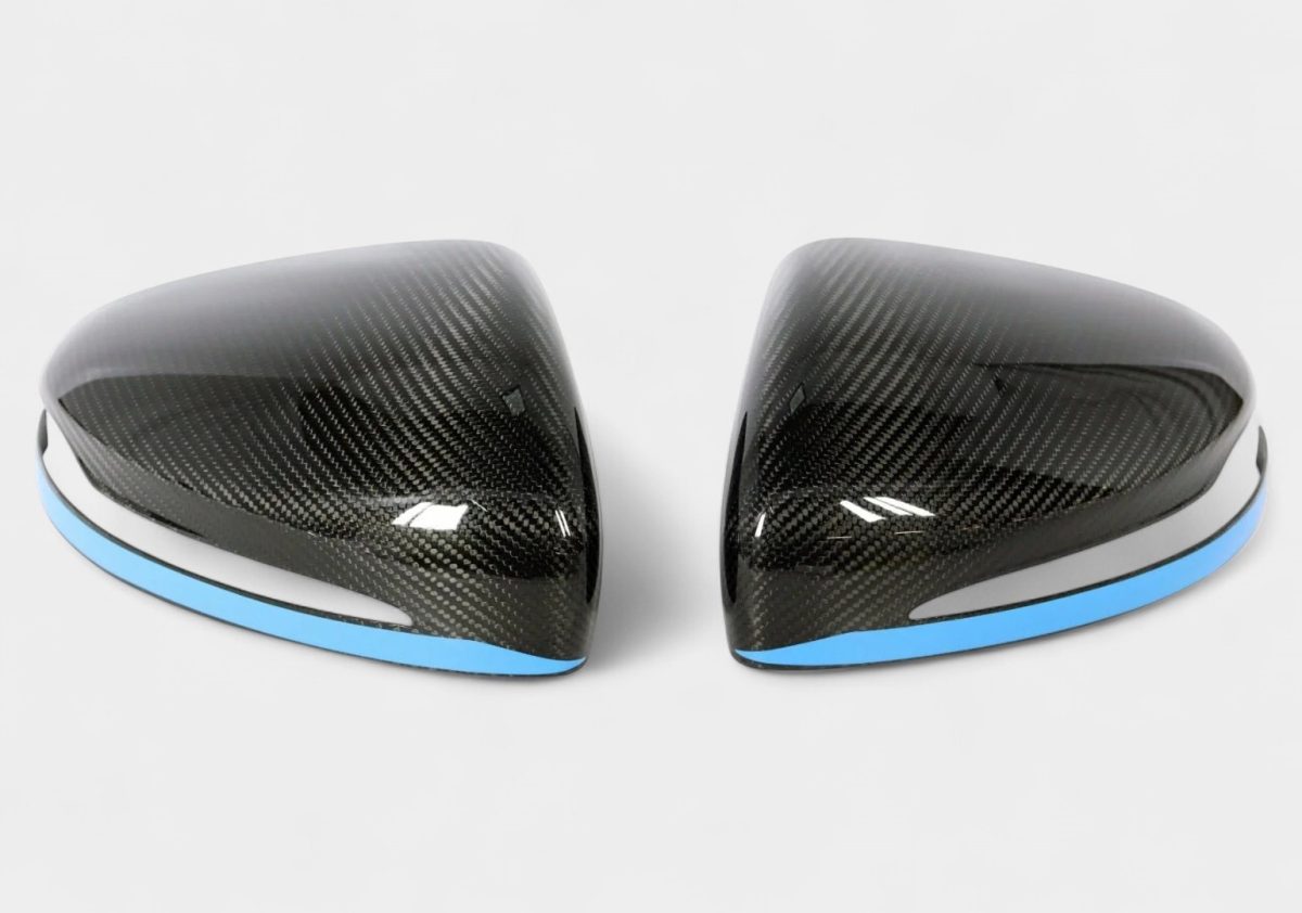 Sporty carbon fiber side mirror overlays for Mercedes-Benz G-Class