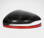 Carbon fiber mirror cover with red accent for G-Wagon