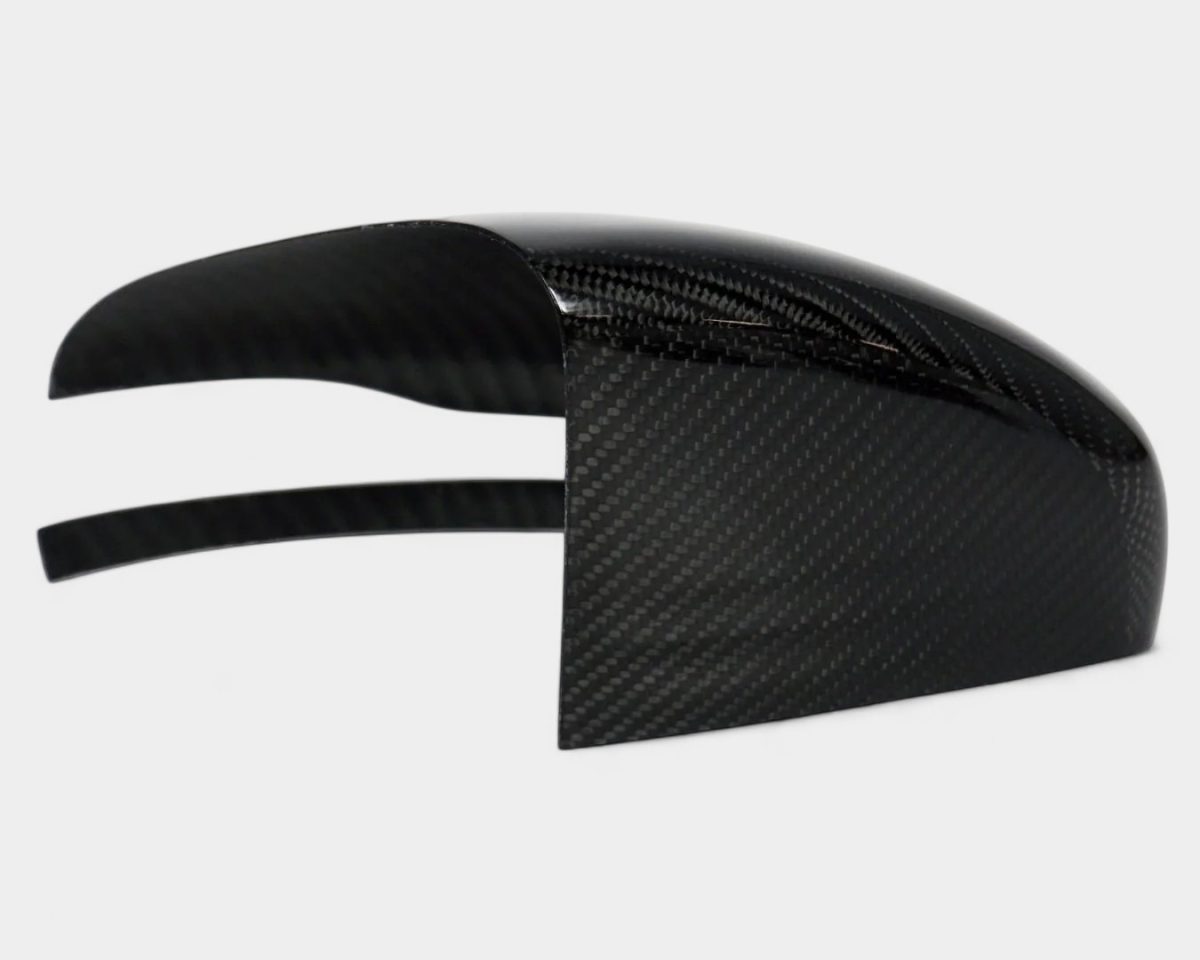Matte carbon mirror covers with yellow accent W463A