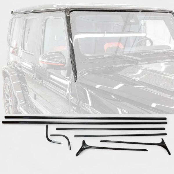 Carbon Fiber Upper Mouldings Roof Trim Set for Mercedes G-Class W463A – Kubay Design