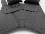 Complete AMG black leather floor mat set for Mercedes-Benz G-Class