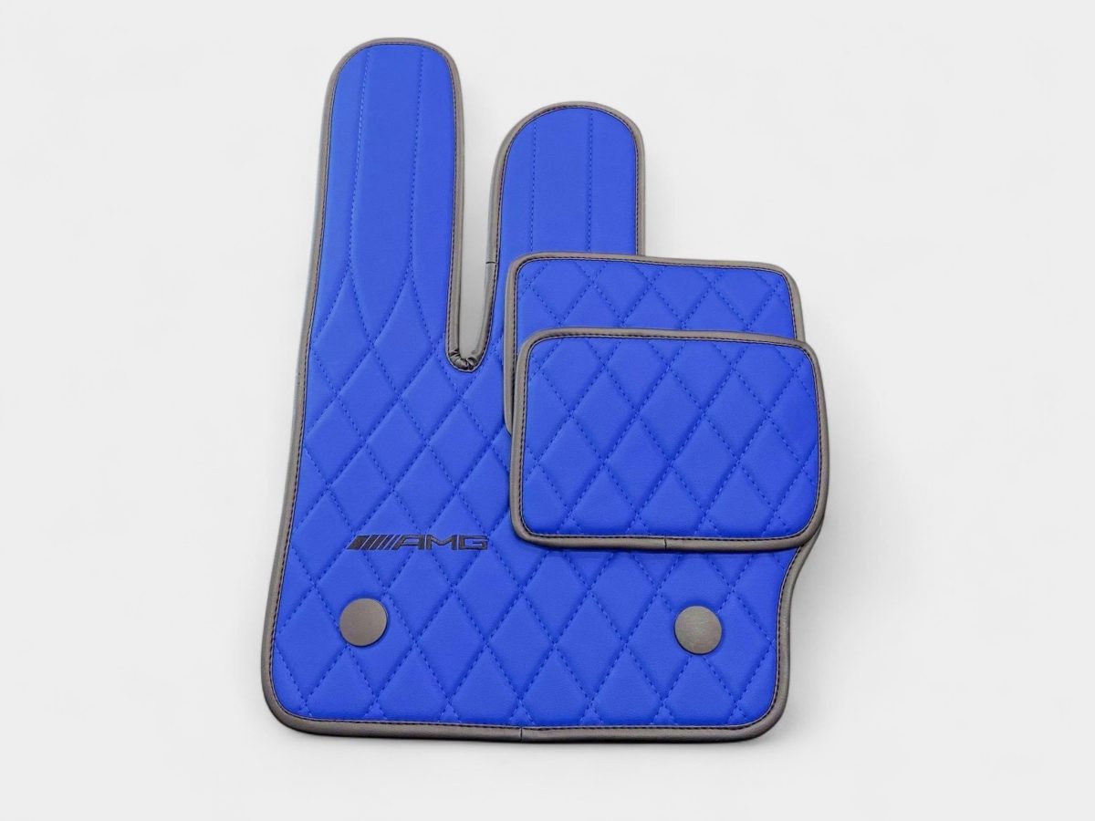 Kubay Design blue AMG floor mats for Mercedes-Benz G-Class 2018+