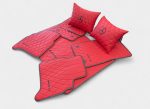Red leather AMG-style floor mats for Mercedes-Benz G-Class W463A
