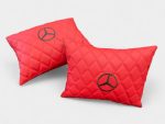 7-piece red leather floor mat set for Mercedes G-Class G63 AMG interior
