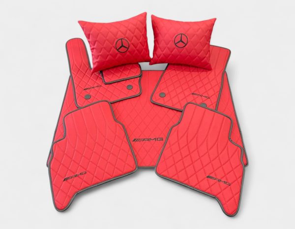 AMG Red Leather Floor Mats for Mercedes-Benz G-Class W463A – Kubay Design
