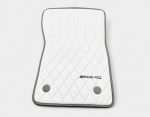 White leather AMG-style floor mats for Mercedes-Benz G-Class W463A