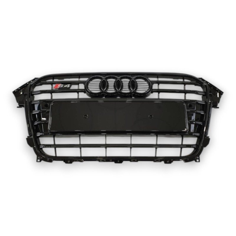 S4 Style All Black Front Radiator Grille for Audi A4 2012–2015 - Image 2