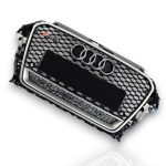 Front Grille Radiator RS3 Quattro Black with Gray Border for Audi A3 2013–2016 - Image 3