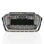 RS3-Style Front Radiator Grille Black with Chrome Trim for Audi A3 Sedan 2016–2020 - Image 2