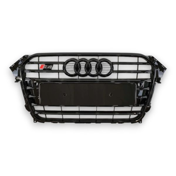 S4 Style All Black Front Radiator Grille for Audi A4 2012–2015