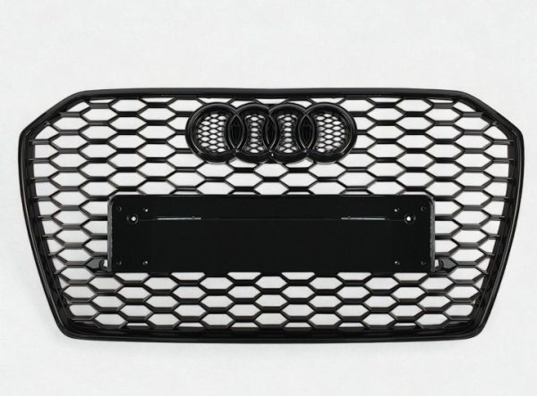 Audi A6 RS6 Style Black Front Radiator Grille Upgrade 2016–2018