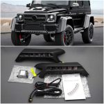 Fiberglass front small lip spoiler with LED lights for Mercedes-Benz G-Class W463 4×4 and 6×6