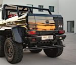 Off-road protection rear skid plate in black finish for W463 6×6 G-Wagon.