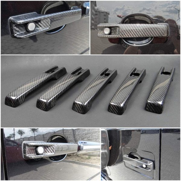Set of 5 Carbon Fiber Door Handle Covers for G-Wagon W463 / 6×6