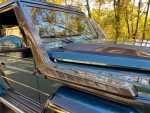 Carbon fiber air intake snorkel installed on Mercedes-Benz G-Class W463 6×6 close-up view
