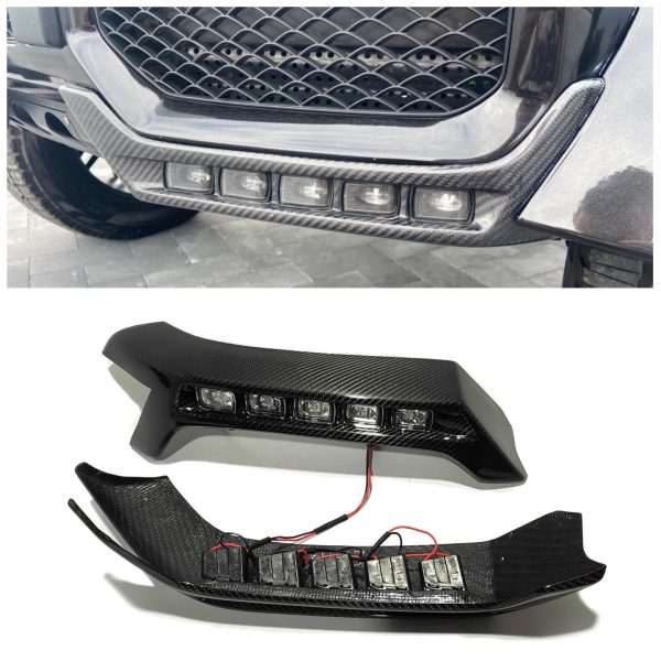 Carbon Fiber Front Small Lip Spoiler with LED Lights for Mercedes-Benz G-Class W463 4×4 / 6×6  Phono 23