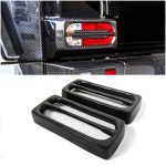 Close-up of carbon fiber rear tail light frame cover for Mercedes-Benz W463 G-Class.