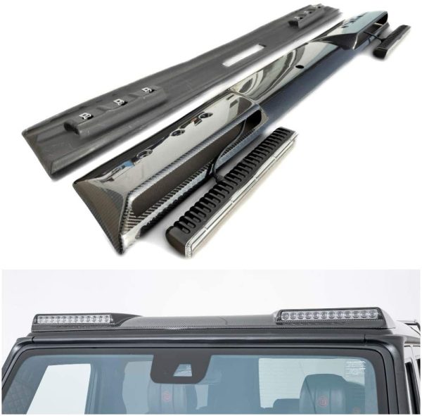 Carbon fiber front roof spoiler with LED lights for Mercedes-Benz G-Class W463 4×4 6×6