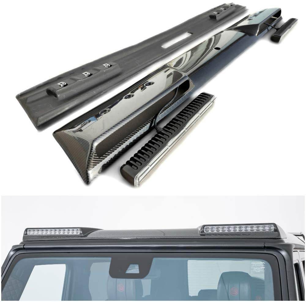 Carbon Fiber Roof Spoiler with LED Lights for Mercedes-Benz G-Class W463 4×4 / 6×6 Carbon fiber front roof spoiler with LED lights for Mercedes-Benz G-Class W463 4×4 6×6