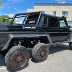 Close-up of aggressive tread pattern on off-road tire for G-Class W463 6×6.
