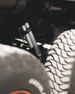 Detail photo of Bilstein shock absorbers mounted on Mercedes-Benz W463 6×6 suspension.