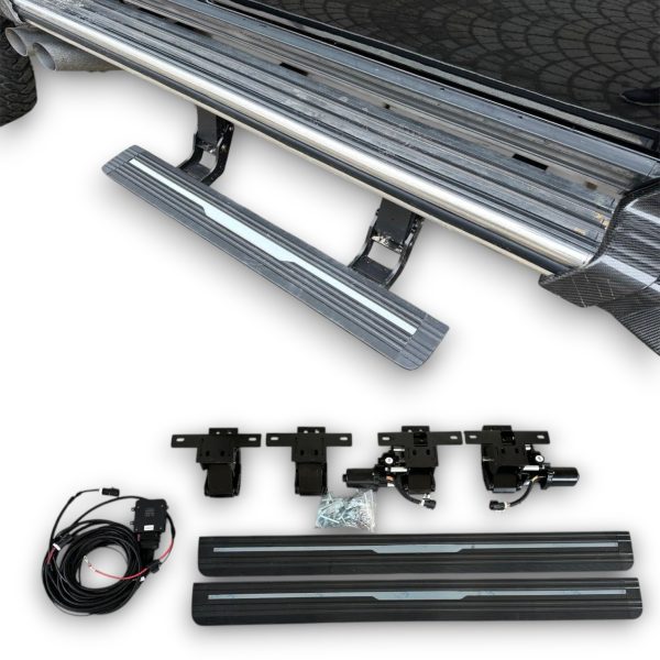 Electric side steps installed on Mercedes-Benz G-Class W463 6×6 extended position